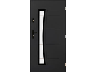 Zdjęcie: Drzwi zewnętrzne boliwia  antracyt 90p osc. czarna kpl PANTOR