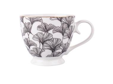 Zdjęcie: Filiżanka Jumbo na stopce 430 ml Modern Nature Black Plant I ALTOMDESIGN