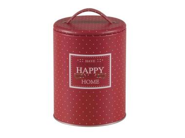Zdjęcie: Puszka okragła Victoria Home z uchwytem 10,5x16 cm bordowa ALTOMDESIGN