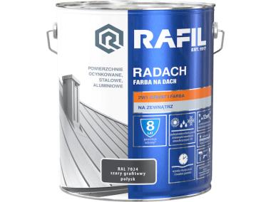 Zdjęcie: Farba na dach Radach szary grafit RAL7024 10L RAFIL