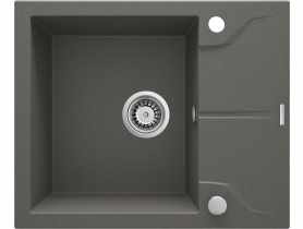 Zlewozmywak Andante antracyt metalik granit 1K Z/KO 590x490x194, space saver DEANTE