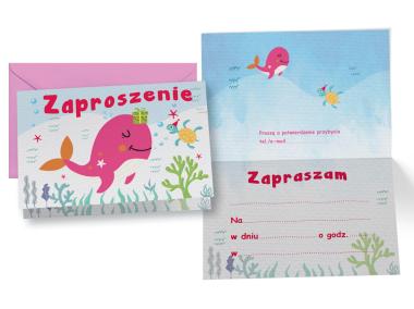 Zdjęcie: Zaproszenie ZZ-083 Wieloryb KUKARTKA