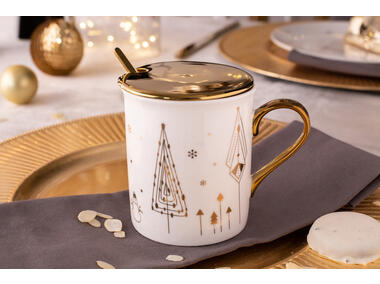 Zdjęcie: Kubek Gold Tree 240 ml biały ALTOMDESIGN