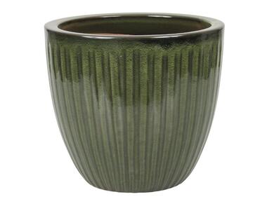 Zdjęcie: Donica ceramika szkliwiona 28x28 cm zielony CERMAX