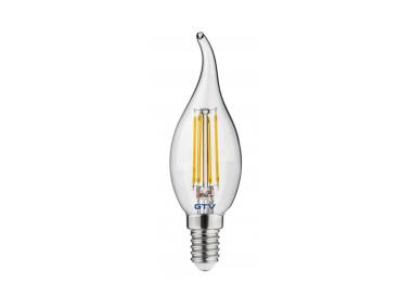 Zdjęcie: Żarówka LED, Filament, C35L, 4000K, E14, 4,0W, 420lm, 44mA GTV