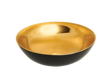 Zdjęcie: Umywalka nablatowa Tinos Trend 39,5 cm czarno-złota INVENA