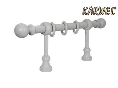Zdjęcie: Karnisz drewniany pojedynczy Style 2,4 m szary KARWEL