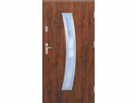 Drzwi zewnętrzne stalowo-drewniane Disting Otello 02 Dąb złoty 100 cm prawe KR CENTER
