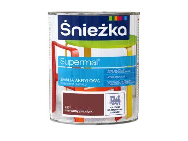 Zdjęcie: Emalia akrylowa Supremal A307 czerwony 0,8L ŚNIEŻKA