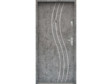 Drzwi wejściowe do mieszkań Bastion R-60 Beton srebrny 80 cm (NW) lewe ODP KR CENTER