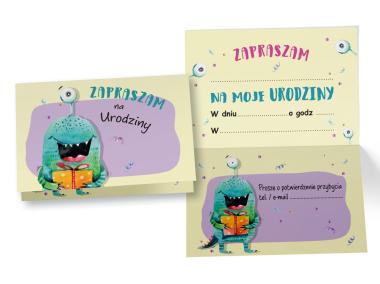 Zdjęcie: Zaproszenie ZZ-062 Potworek KUKARTKA