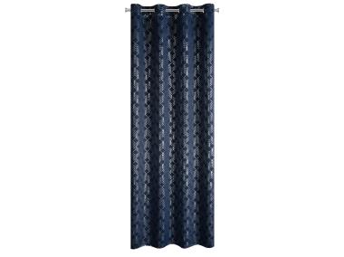 Zdjęcie: Zasłona gotowa D91 Poli 140 x 250 cm granatowy EUROFIRANY