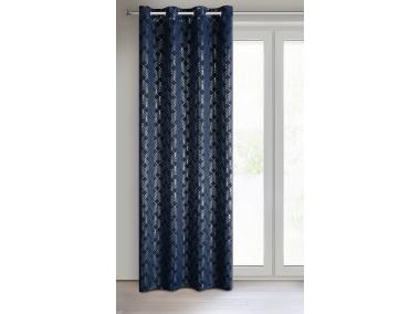 Zdjęcie: Zasłona gotowa D91 Poli 140 x 250 cm granatowy EUROFIRANY