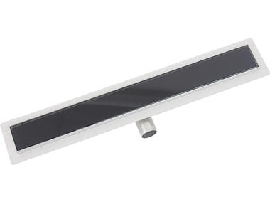 Zdjęcie: Odpływ liniowy Sleek- czarne szkło 800 mm HYDROLAND