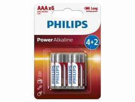 Baterie alkaiczne LR3 AAA - 6 szt. PHILIPS