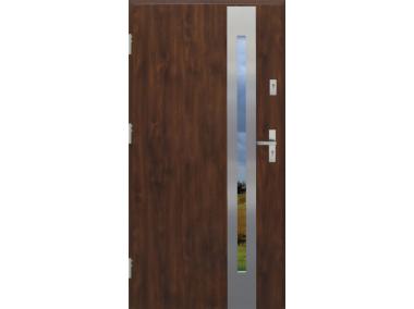 Drzwi zewnętrzne stalowo-drewniane Disting Otello 12B Orzech 100 cm lewe KR CENTER