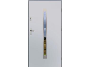 Zdjęcie: Drzwi zewnętrzne stalowo-drewniane Disting Otello 11 Biały 90 cm prawe KR CENTER