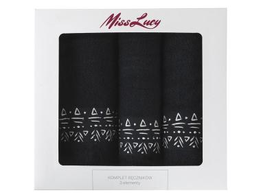 Zdjęcie: Ręcznik India Black 3-elementowy MISS LUCY