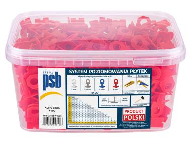 Zdjęcie: System poziomowania płytek 3 mm - 400 szt. PSB