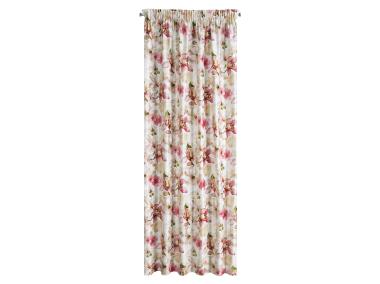 Zdjęcie: Zasłona gotowa Lillie 140x270 cm beżowo-różowa na taśmie EUROFIRANY