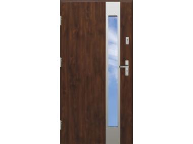 Zdjęcie: Drzwi zewnętrzne stalowo-drewniane Disting Otello 35B Orzech 90 cm lewe KR CENTER