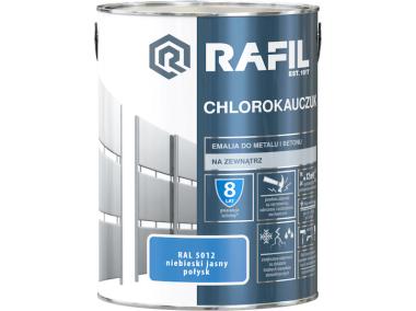 Zdjęcie: Emalia chlorokauczuk niebieski jasny RAL5012 5L RAFIL