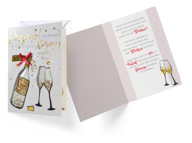 Zdjęcie: Karnet Konfetti KNF-021 Rocznica ślubu - prosecco KUKARTKA