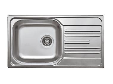 Zlewozmywak Xylo satyna 1K Z/O 780x435x160, 3,5" + osprzęt DEANTE
