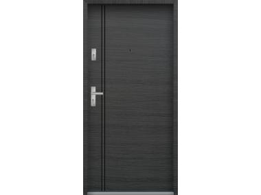 Zdjęcie: Drzwi wejściowe do mieszkań Bastion B-72 Grafit horyzont 80 cm prawe ODP KR CENTER