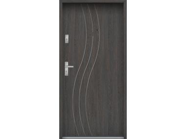 Zdjęcie: Drzwi wejściowe do mieszkań Bastion N-07 Wenge deska 90 cm prawe ODP KR CENTER