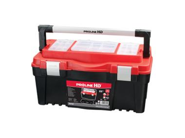 Zdjęcie: Skrzynka narzędziowa z uchwytem aluminiowym 22, 550x267x277 mm PROLINE