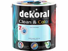 Farba satynowa Clean&Color 2,5 L szklana tafla DEKORAL
