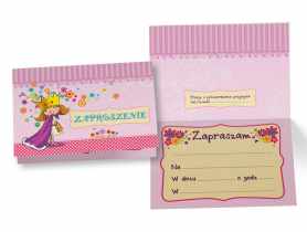 Zaproszenie ZZ-054 Urodziny Księżniczka KUKARTKA