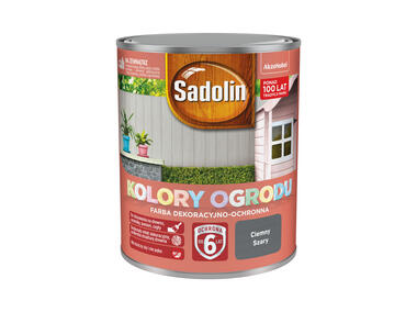 Zdjęcie: Farba do drewna Kolory ogrodu 0,7 L ciemny szary SADOLIN