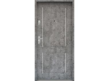 Zdjęcie: Drzwi wejściowe do mieszkań Bastion S-91 Beton srebrny 80 cm prawe ODO KR CENTER