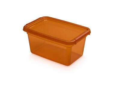 Zdjęcie: Pojemnik z pokrywką i klipsami 19x28x13 cm 4,5 L Amber (2322) Basestore ORPLAST