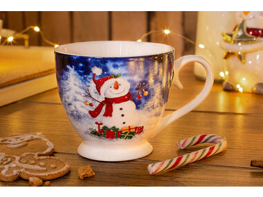 Zdjęcie: Filiżanka Jumbo Winter Dreams na stopce 350 ml dekoracja III ALTOMDESIGN