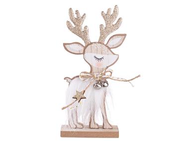 Zdjęcie: Figurka drewniana Renifer 9x18,5x4 cm ALTOMDESIGN