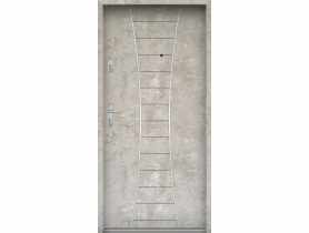 Drzwi wejściowe do mieszkań Bastion R-63 Beton naturalny 80 cm prawe ODO KR CENTER