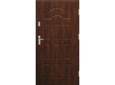 Zdjęcie: Drzwi zewnętrzne stalowo-drewniane Disting Fedora 01 Orzech 90 cm prawe KR CENTER