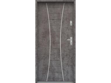 Zdjęcie: Drzwi wejściowe do mieszkań Bastion R-63 Beton ołówkowy 80 cm lewe ODR KR CENTER
