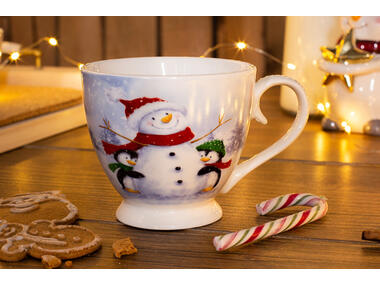 Zdjęcie: Filiżanka Jumbo Winter Dreams na stopce 350 ml dekoracja II ALTOMDESIGN