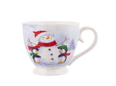 Zdjęcie: Filiżanka Jumbo Winter Dreams na stopce 350 ml dekoracja II ALTOMDESIGN
