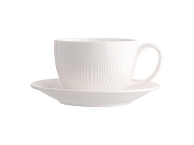 Zdjęcie: Filiżanka Alessia 250 ml ze spodkiem w opasce porcelana kremowa ALTOMDESIGN