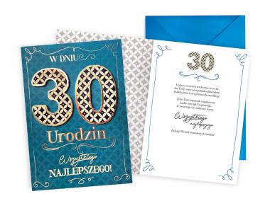 Zdjęcie: Karnet DKP-020 Urodziny 30-latka - cyfry KUKARTKA