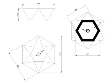 Zdjęcie: Umywalka nablatowa Naksos Trend 54 cm, geometryczna INVENA