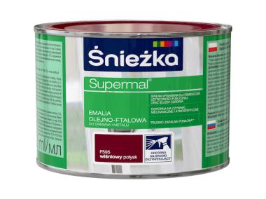 Zdjęcie: Emalia Supermal wiśniowy F595 0,4L ŚNIEŻKA