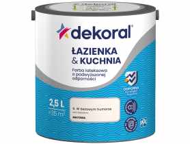 Farba do łazienki i kuchni w beżowym humorze 2,5 L DEKORAL