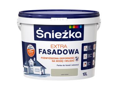Zdjęcie: Farba Extra Fasadowa Jasny Szary 10L N ŚNIEŻKA