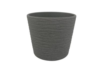 Zdjęcie: Osłonka doniczkowa 815 - 15 cm ciemny grafit struktura CERMAX
